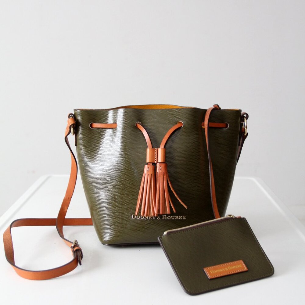 Dooney & Bourke Serena Drawstring Crossbody Green… - image 2